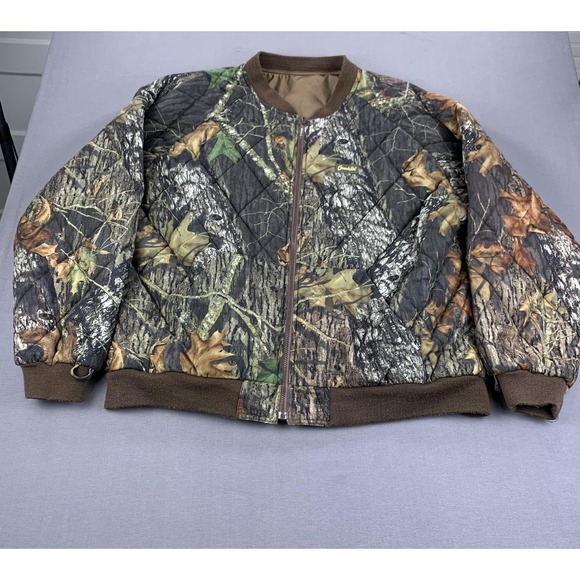 Gamehide Jacket Mens 3XL Camo‎ Mossy Oak Break-Up Quilted Bomber Hunting 706 - Picture 2 of 16